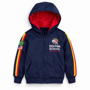 Agasalho Tactel Azul Marinho Produto Dolphin School
