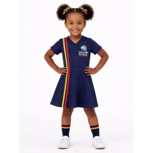 Vestido Shorts Azul Marinho com Modelo Dolphin School